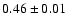 $0.46\pm
0.01$