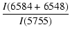 $\displaystyle \frac{I(6584+6548)}{I(5755)}$
