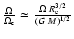 $\frac{\Omega}{\Omega_{{\rm c}}}\simeq
\frac{\Omega \; {R_{{\rm e}}^{3/2}}} {(G \; M)^{1/2} }$
