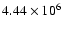 $4.44 \times 10^6$