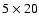 $5 \times 20$