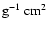 $\mbox{g}^{-1}~\mbox{cm}^{2}$