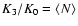 $K_3/K_0=\langle N\rangle$