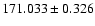$171.033\pm 0.326$