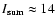 $I_{\rm
sum}\approx14$