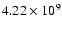 $4.22\times10^{9}$