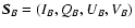 $\vec{S}_B=(I_B, Q_B, U_B, V_B)$
