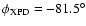 $\phi _{{\rm XPD}}=-81.5^{\circ }$
