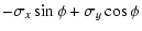 $\displaystyle -\sigma_x\sin\phi+\sigma_y\cos\phi$