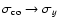 $\sigma_{\rm co}\rightarrow \sigma_y$