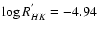 $\log R^{'}_{HK}=-4.94$