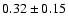 $0.32 \pm 0.15$