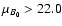 $\mu_{B_0}>22.0$