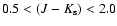 $0.5<(J-K_{\rm s})<2.0$
