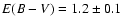 $E(B-V)=1.2\pm0.1$