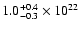 $1.0^{+0.4}_{-0.3}\times 10^{22}$