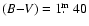 $(B{-}V) = 1\hbox{$.\!\!^{\rm m}$ }40$