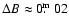 $\Delta B \approx 0\hbox{$.\!\!^{\rm m}$ }02$