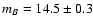 $m_B = 14.5 \pm0.3$