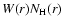 $W(r) N_{\rm H}(r)$