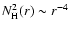 $N_{\rm H}^{2}(r) \sim r^{-4}$