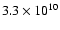 $3.3\times 10^{10}$