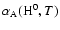 $\alpha_{\rm A}({\rm H^{0}},T)$