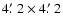 $4\hbox{$.\mkern-4mu^\prime$ }2 \times4\hbox{$.\mkern-4mu^\prime$ }2$