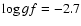 $\log gf=-2.7$