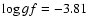$\log gf=-3.81$