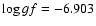 $\log gf=-6.903$