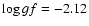 $\log gf=-2.12$