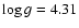 $\log{g} = 4.31$