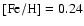 $\rm [Fe/H] = 0.24$