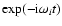 $\exp(-{\rm i}\omega_i t)$