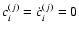 $c_i^{(j)} = \dot{c}_i^{(j)} = 0$