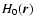 $H_0(\vec{r})$
