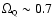 $\Omega_{\rm\scriptscriptstyle Q}
\sim 0.7$