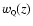 $w_{\rm\scriptscriptstyle Q}(z)$