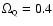 $\Omega_{\rm\scriptscriptstyle Q}= 0.4$