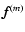 ${\vec f}^{(m)}$