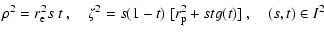 $\displaystyle \rho^2=r_{\rm e}^2\hspace*{0.1mm}s~t~,\quad
\zeta^2=s(1-t)~[r_{\rm p}^2+stg(t)]~,\quad (s,t)\in I^2$