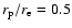 $r_{\rm p}/r_{\rm e}=0.5$