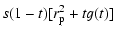 $\displaystyle s(1-t)[r_{\rm p}^2+tg(t)]$