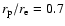 $r_{\rm p}/r_{\rm e}=0.7$