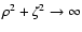 $\rho^2+\zeta^2\to\infty$