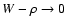 $W-\rho\to 0$