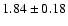 $ 1.84 \pm 0.18$