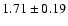 $ 1.71 \pm 0.19$