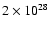 $ 2\times 10^{28}$